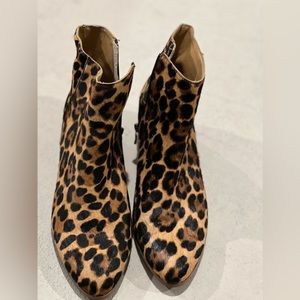 JCrew Womens leopard bootie size 8.5